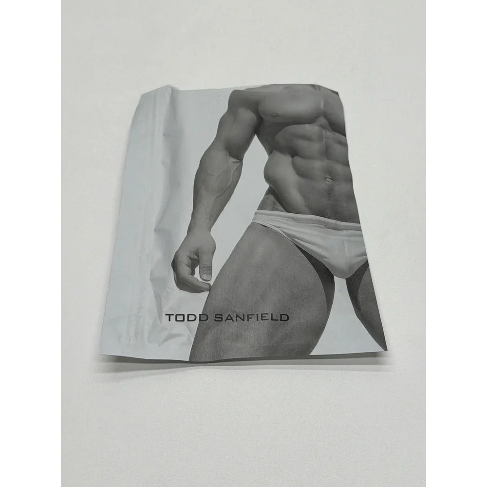 Todd Sanfield Blue Vibrant Striped Deep Swim Brief FR5158‎ Mens XS NEW